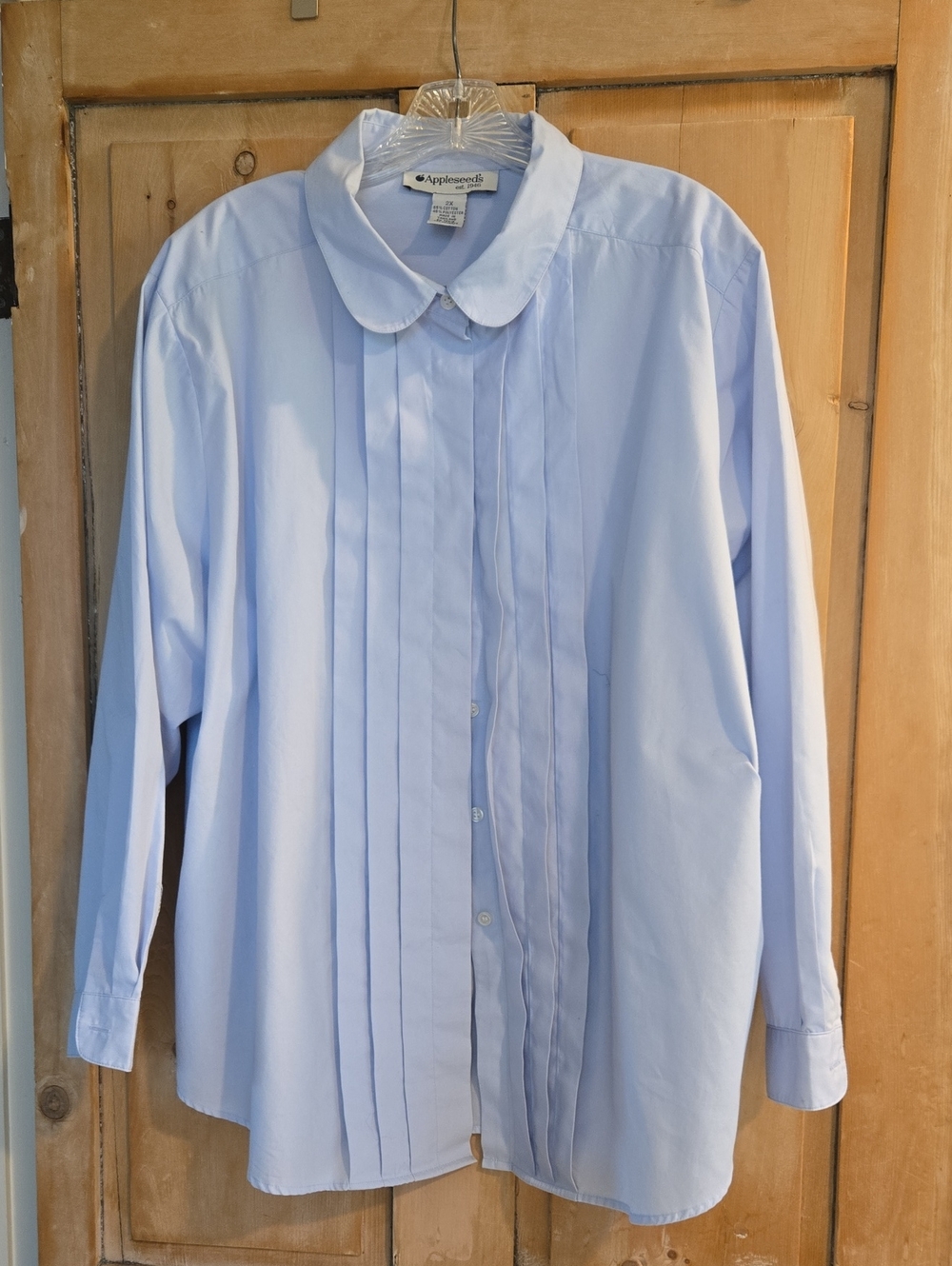 Appleseed's Light Blue Pleated Front Dress Shirt